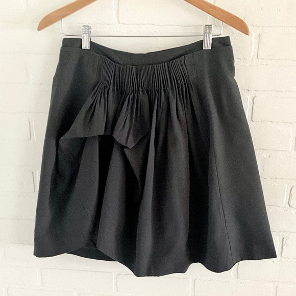 Anthropologie x Noa Noa Mini Skirt A-Line asymmetrical Academia Black S - Picture 9 of 11